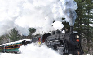 North Conway train ride in wintertime