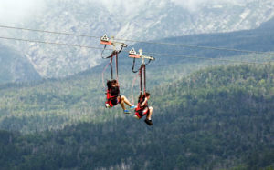 Wildcat Mountain zip lining ride